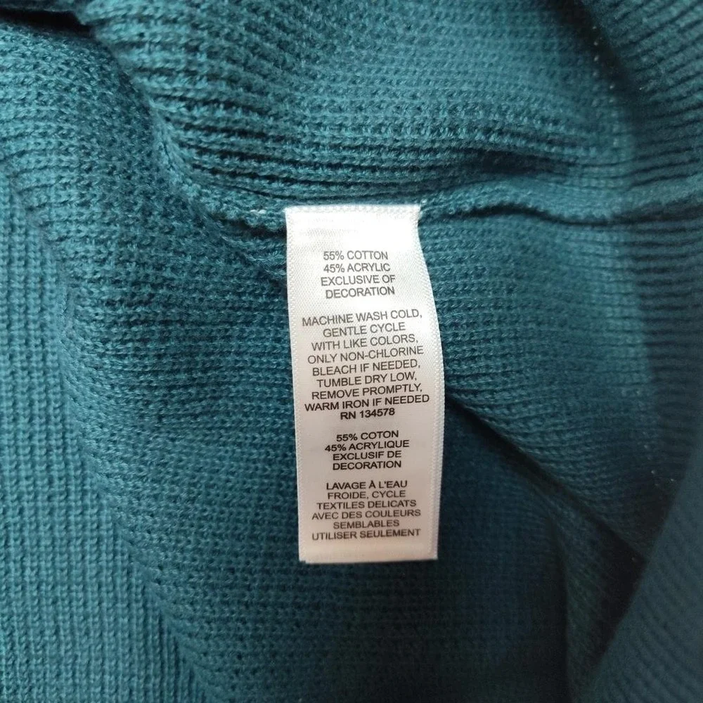 Vineyard Vines Sweater Mens 2XL Green Pullover 1/4 Zip Mock‎ Neck Waffle-Knit